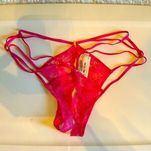 Victoria Secret high leg cheeky crotchless panty